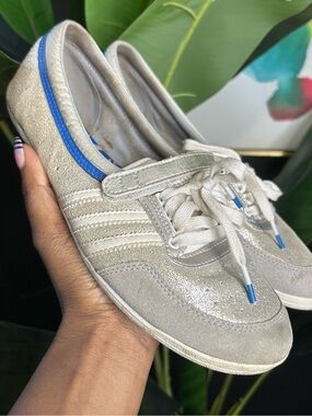 Vintage adidas Archive Sleek Series Ballet Flats with Blue Trim